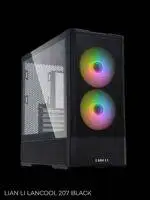 Juodas kompiuterio korpusas su RGB