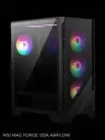 Juodas kompiuterio korpusas su RGB