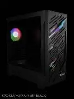 Juodas kompiuterio korpusas su RGB