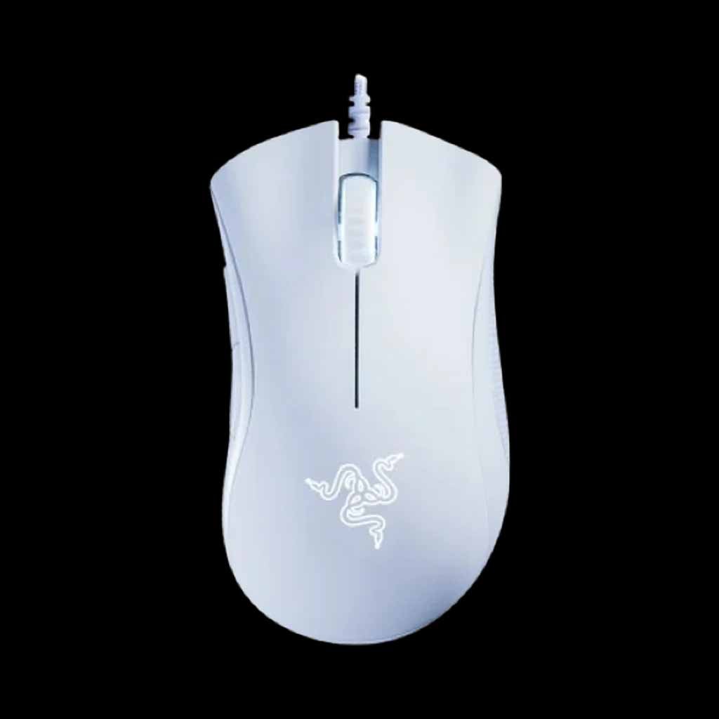 razer deathadder essential white žaidimų pelė