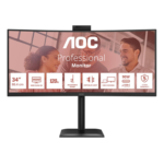 AOC CU34E4CW | 34 " | VA | UWQHD | 120 Hz | 4 ms | 3440 x 1440 pixels | 350 cd/m² | HDMI ports quantity 2 | Black