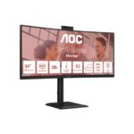 AOC CU34E4CW | 34 " | VA | UWQHD | 120 Hz | 4 ms | 3440 x 1440 pixels | 350 cd/m² | HDMI ports quantity 2 | Black