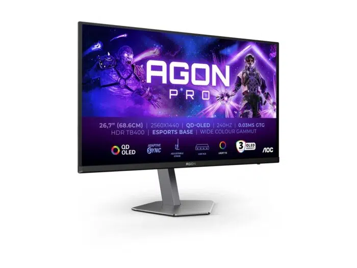 Monitorius AOC AG276QZD2 26.7 ", OLED, QHD, 240 Hz, 0.03 ms