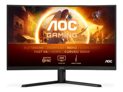 Monitorius AOC CQ32G4VE, 31.5 ", VA, QHD, 180 Hz, 1 ms