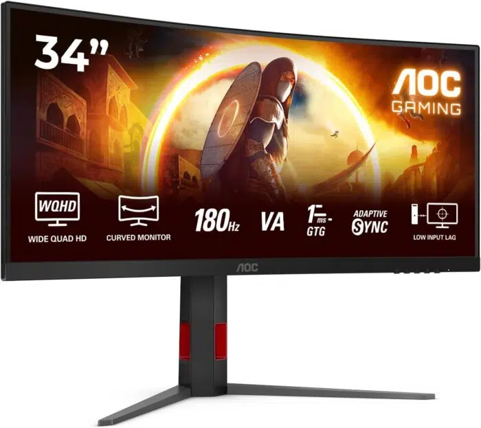Monitorius AOC CU34G4 34 ", Fast VA, UWQHD, 180 Hz, 1 ms