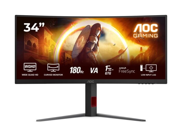 Monitorius AOC CU34G4 34 ", Fast VA, UWQHD, 180 Hz, 1 ms