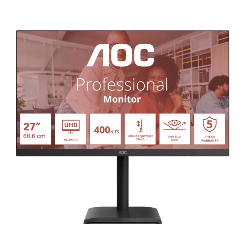Monitorius AOC U27E4CV 27 ", IPS, UHD, 60 Hz,4 ms