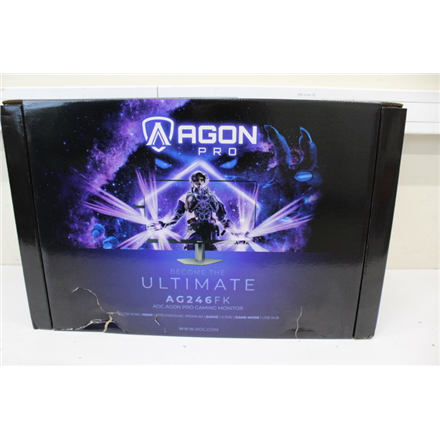 SALE OUT. AOC AG246FK 24“, 1920x1080, 16:9, 400 cd/m², 1ms, HDMI, Displayport | AOC AG246FK | 24.1 " | Ultra-Fast TN eSports | FHD | 16:9 | 540 Hz | 0.5 ms | 1920 x 1080 pixels | 400 cd/m² | HDMI ports quantity 2 | Black | Warranty 36 month(s) | DAMAGED PACKAGING