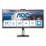 AOC | CU34V5CW/BK | 34 " | VA | 21:9 | 100 Hz | 4 ms | 3440 x 1440 pixels | HDMI ports quantity 1