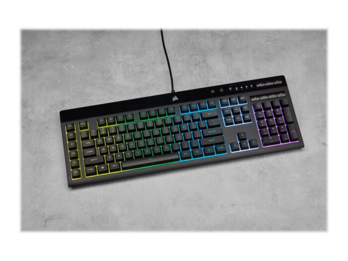 Klaviatūra Corsair K55 RGB PRO RGB, Rubber Dome