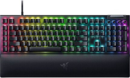 Klaviatūra mechaninė Razer BlackWidow V4, RGB, Yellow Switches, US, Black