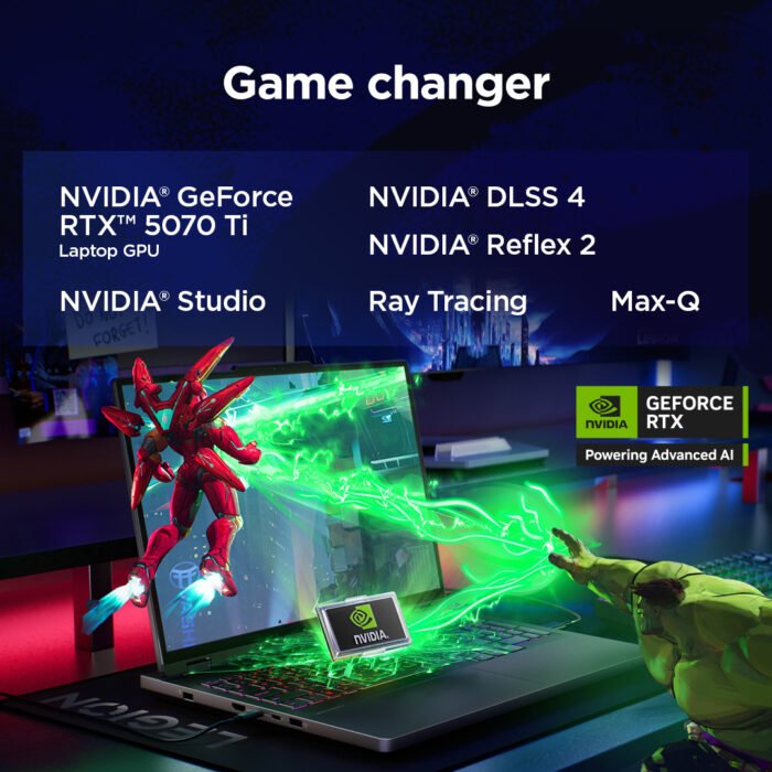 Lenovo Legion Pro 5 16IAX10, 16", WQXGA OLED, Intel Core Ultra 7 255HX, 32GB DDR5, 1TB SSD, GeForce RTX 5070 8GB GDDR7, Windows 11 Home, Eclipse Black