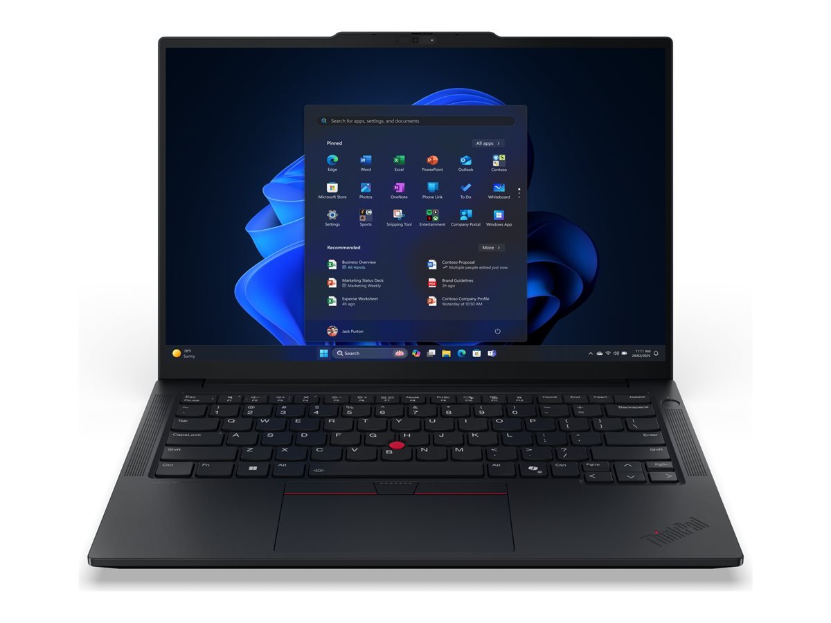 Lenovo ThinkPad E14 G7 Intel | Black | 14 " | IPS | WUXGA | 1920 x 1200 pixels | Anti-glare | Intel Core Ultra 5 | 228V | 32 GB | Soldered LPDDR5x | Solid-state drive capacity 512 GB | Intel Arc Graphics 130V | Windows 11 Pro | 802.11ax | Bluetooth version 5.3 | Keyboard language Nordic | Keyboard backlit | Warranty 36 month(s) | Battery warranty 12 month(s) Lenovo ThinkPad E14 G7 Intel | Black | 14 " | IPS | WUXGA | 1920 x 1200 pixels | Anti-glare | Intel Core Ultra 5 | 228V | 32 GB | Soldered LPDDR5x | Solid-state drive capacity 512 GB | Intel Arc Graphics 130V | Windows 11 Pro | 802.11ax | Bluetooth version 5.3 | Keyboard language Nordic | Keyboard backlit | Warranty 36 month(s) | Battery warranty 12 month(s)