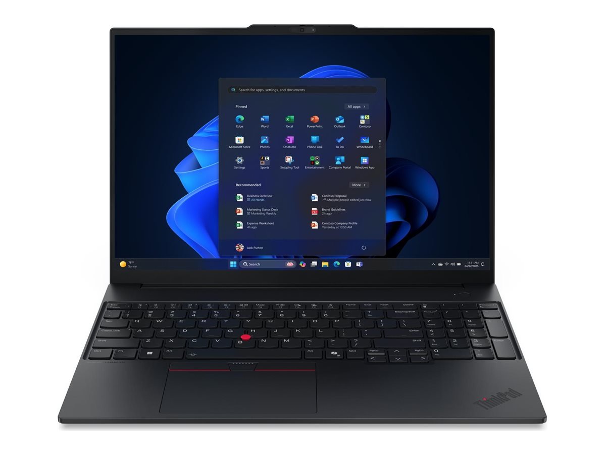 Lenovo ThinkPad E16 G3 Intel | Black | 16 " | IPS | WUXGA | 1920 x 1200 pixels | Anti-glare | Intel Core Ultra 7 | 258V | 32 GB | Soldered LPDDR5X | Solid-state drive capacity 512 GB | Intel Arc Graphics 140V | Windows 11 Pro | 802.11ax | Bluetooth version 5.3 | Keyboard language English | Keyboard backlit | Warranty 36 month(s) | Battery warranty 12 month(s) Lenovo ThinkPad E16 G3 Intel | Black | 16 " | IPS | WUXGA | 1920 x 1200 pixels | Anti-glare | Intel Core Ultra 7 | 258V | 32 GB | Soldered LPDDR5X | Solid-state drive capacity 512 GB | Intel Arc Graphics 140V | Windows 11 Pro | 802.11ax | Bluetooth version 5.3 | Keyboard language English | Keyboard backlit | Warranty 36 month(s) | Battery warranty 12 month(s)