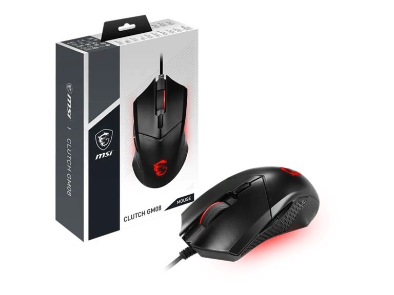 MSI Clutch GM08 žaidimų pelė, laidinė, USB 2.0, Black