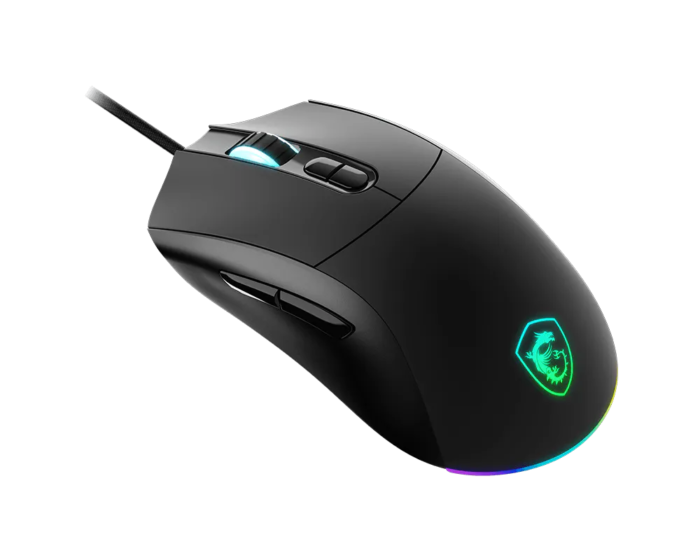 MSI FORGE GM320 Gaming Mouse, optinė, laidinė, 12800 DPI, USB 2.0, Black