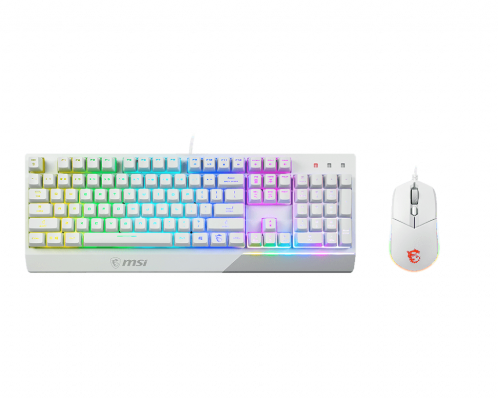 MSI Vigor GK30 COMBO WHITE, klaviatūros ir pelės komplektas