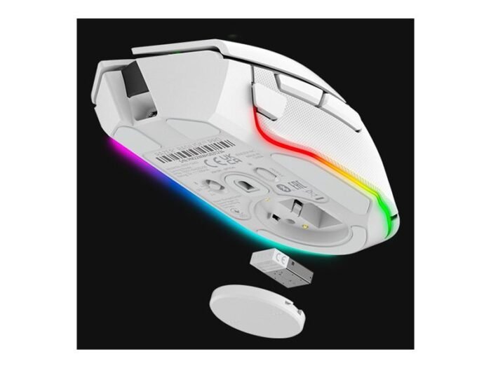 Razer Basilisk V3 Pro Gaming Mouse, belaidė, Bluetooth, White