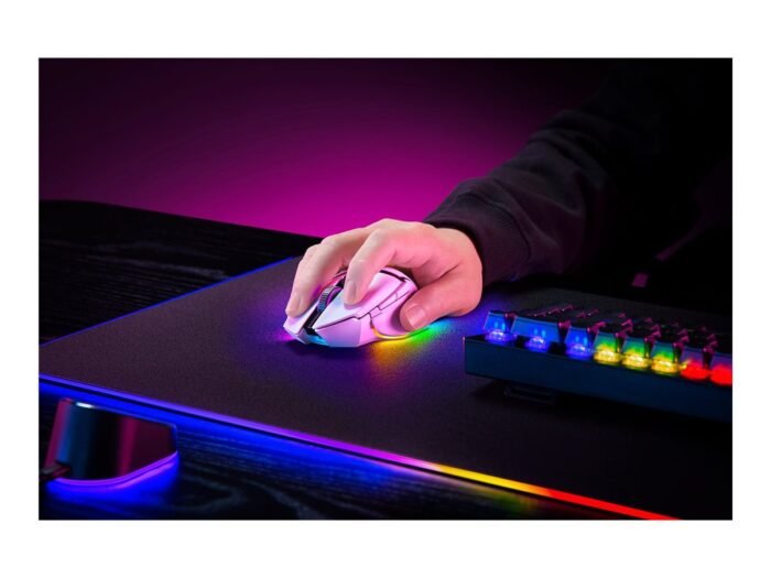 Razer Basilisk V3 Pro Gaming Mouse, belaidė, Bluetooth, White