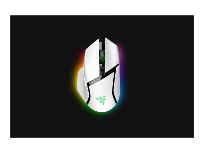 Razer Basilisk V3 Pro Gaming Mouse, belaidė, Bluetooth, White