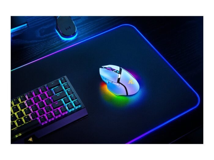 Razer Basilisk V3 Pro Gaming Mouse, belaidė, Bluetooth, White