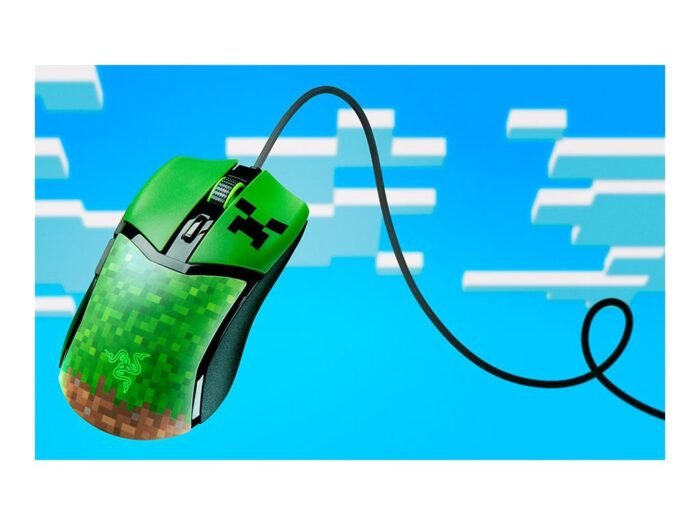 Razer Cobra Minecraft Edition žaidimų pelė, laidinė, Minecraft Edition, Black