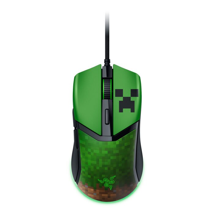 Razer Cobra Minecraft Edition žaidimų pelė, laidinė, Minecraft Edition, Black
