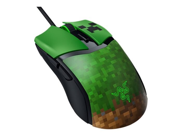 Razer Cobra Minecraft Edition žaidimų pelė, laidinė, Minecraft Edition, Black