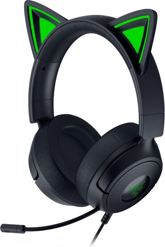 Razer Kraken Kitty V3 X Gaming Headset, laidinės, Over-Ear, su mikrofonu, Black