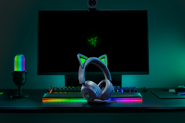Razer Kraken Kitty V3 X Gaming Headset, laidinės, Over-Ear, su mikrofonu, Black