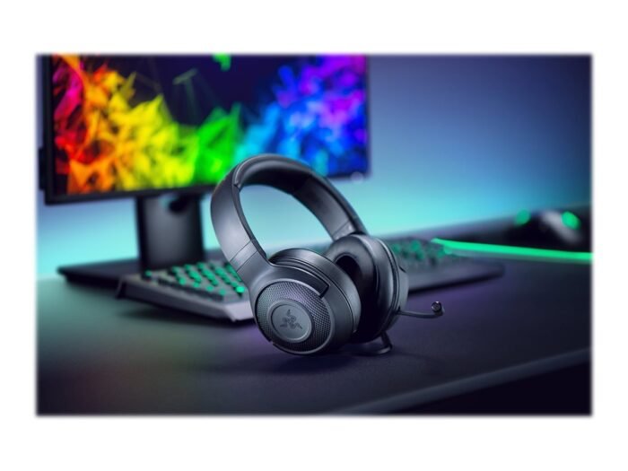 Razer Kraken X Lite Gaming Headset, laidinės, Over-Ear, su mikrofonu, Black