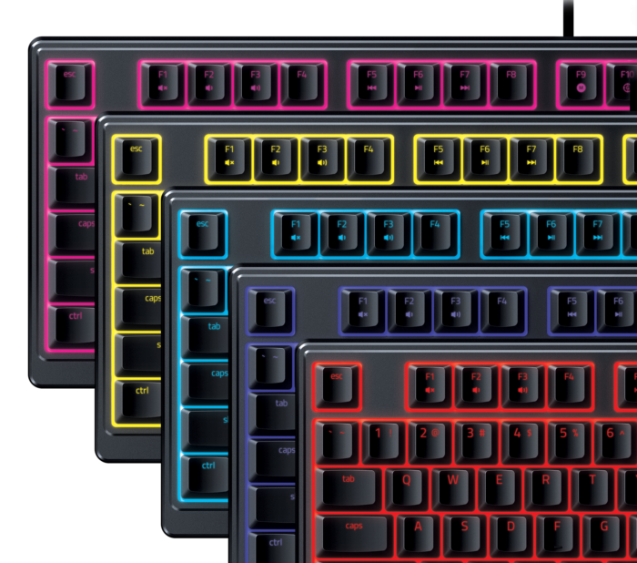 Žaidimų klaviatūra Razer Ornata V3 X ,RGB, Silent Membrane, US, Black