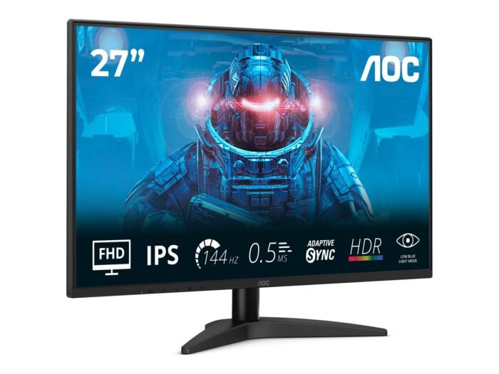 AOC | 27B36X | 27 " | IPS | FHD | 16:9 | 144 Hz | 4 ms | 1920 x 1080 pixels | 300 cd/m² | HDMI ports quantity 1 | Black