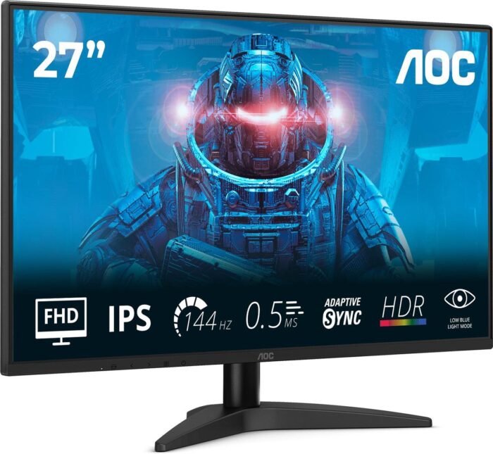 AOC | 27B36X | 27 " | IPS | FHD | 16:9 | 144 Hz | 4 ms | 1920 x 1080 pixels | 300 cd/m² | HDMI ports quantity 1 | Black