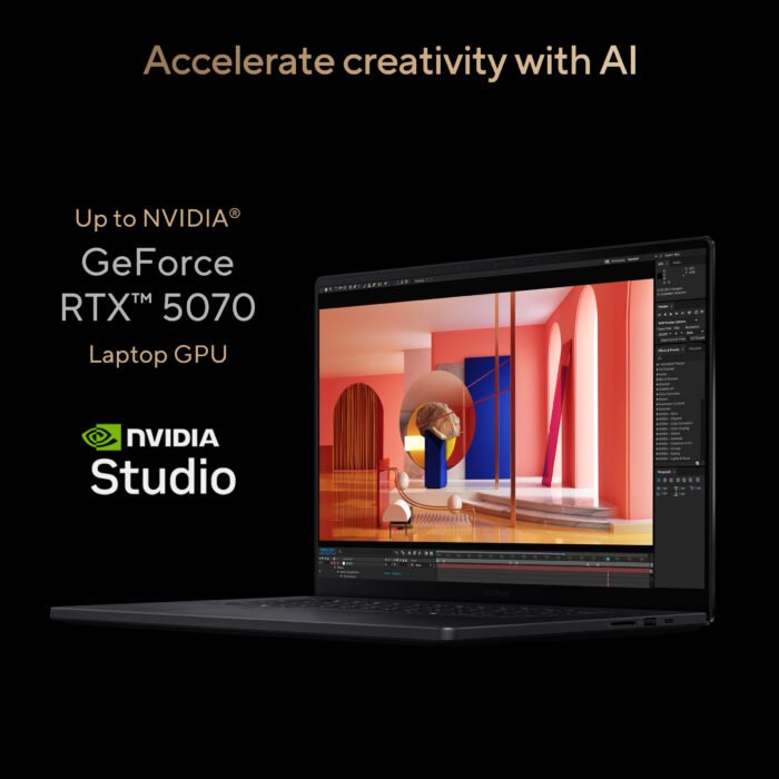 Asus | ProArt P16 H7606WP-RJ079X | Nano Black | 16 " | OLED | Touchscreen | 3K | 2880 x 1800 pixels | 120 Hz | Glossy | AMD Ryzen AI 9 | HX370 | 64 GB | LPDDR5X | Solid-state drive capacity 2000 GB | NVIDIA GeForce RTX 5070 | GDDR7 | 8 GB | Windows 11 Pro | 802.11be | Keyboard language US international | Keyboard backlit | Warranty 24 month(s) | Battery warranty 12 month(s)