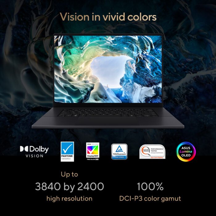 Asus | ProArt P16 H7606WP-RJ079X | Nano Black | 16 " | OLED | Touchscreen | 3K | 2880 x 1800 pixels | 120 Hz | Glossy | AMD Ryzen AI 9 | HX370 | 64 GB | LPDDR5X | Solid-state drive capacity 2000 GB | NVIDIA GeForce RTX 5070 | GDDR7 | 8 GB | Windows 11 Pro | 802.11be | Keyboard language US international | Keyboard backlit | Warranty 24 month(s) | Battery warranty 12 month(s)