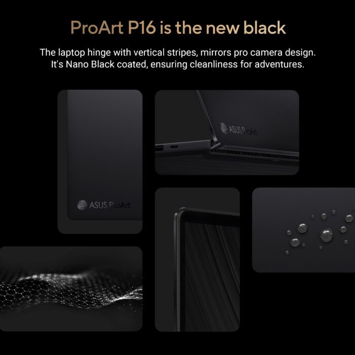 Asus | ProArt P16 H7606WP-RJ079X | Nano Black | 16 " | OLED | Touchscreen | 3K | 2880 x 1800 pixels | 120 Hz | Glossy | AMD Ryzen AI 9 | HX370 | 64 GB | LPDDR5X | Solid-state drive capacity 2000 GB | NVIDIA GeForce RTX 5070 | GDDR7 | 8 GB | Windows 11 Pro | 802.11be | Keyboard language US international | Keyboard backlit | Warranty 24 month(s) | Battery warranty 12 month(s)