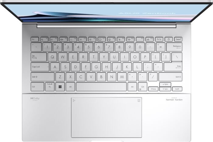 Asus | Zenbook 14 UX3405CA-QL219W | Foggy Silver | 14 " | OLED | Touchscreen | WUXGA | 1920 x 1200 pixels | 60 Hz | Glossy | Intel Core Ultra 5 | 225H | 16 GB | LPDDR5X | Solid-state drive capacity 512 GB | Intel Graphics | Windows 11 Home | 802.11be | Bluetooth version 5.4 | Keyboard language US international | Keyboard backlit | Warranty 24 month(s) | Battery warranty 12 month(s)