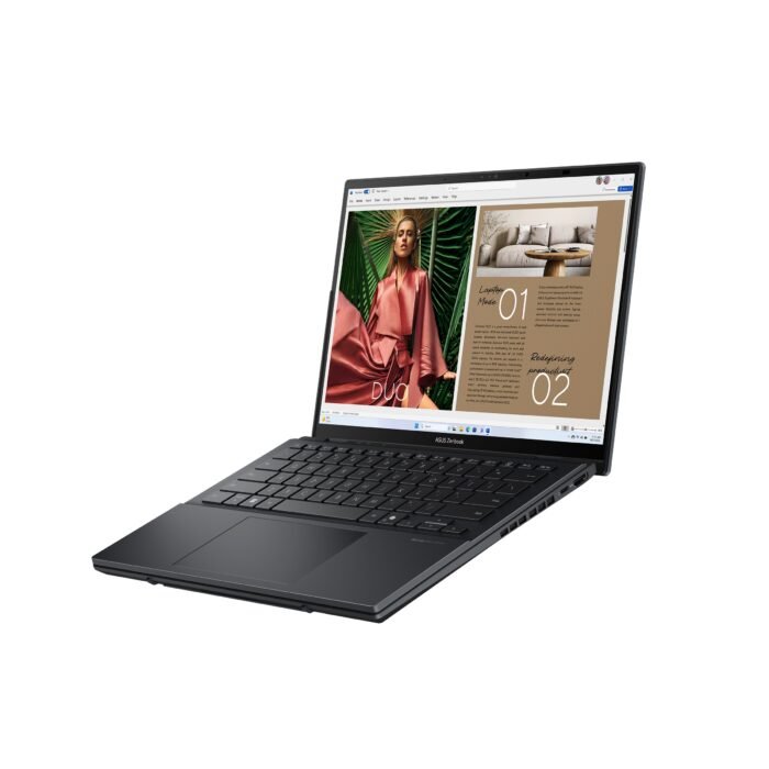 Asus | Zenbook Duo UX8406CA-PZ009W | Basalt Gray | 14 " | OLED | Touchscreen | 3K | 2880 x 1800 pixels | Glossy | Intel Core Ultra 9 | 285H | 32 GB | LPDDR5X | Solid-state drive capacity 2000 GB | Intel Graphics | Windows 11 Home | 802.11be | Bluetooth version 5.4 | Keyboard language US international | Keyboard backlit