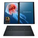 Asus | Zenbook Duo UX8406CA-QL287W | Inkwell Gray | 14 " | OLED | Touchscreen | FHD | 1920 x 1200 pixels | Intel Core Ultra 7 | 255H | 16 GB | LPDDR5X | Solid-state drive capacity 1000 GB | Intel Arc Graphics | Windows 11 Home | 802.11be | Bluetooth version 5.4 | Keyboard language US international | Keyboard backlit | Warranty 24 month(s) | Battery warranty 12 month(s)