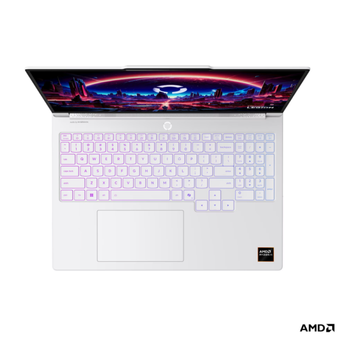 Lenovo Legion 7 16AGP11 AMD | Glacier White | 16 " | OLED | WQXGA | 2560 x 1600 pixels | Glossy | AMD Ryzen AI 7 | 450 | 32 GB | Soldered LPDDR5X | Solid-state drive capacity 1000 GB | NVIDIA GeForce RTX 5060 | GDDR7 | 8 GB | Windows Home 11 | 802.11be | Bluetooth version 5.4 | Keyboard language English | Keyboard backlit | Warranty 24 month(s) | Battery warranty 12 month(s)