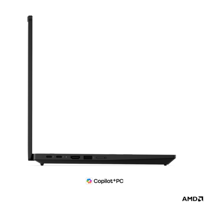 Lenovo ThinkPad T14 G7 AMD | Black | 14 " | IPS | WUXGA | 1920 x 1200 pixels | Anti-glare | AMD Ryzen AI 5 PRO | 440 | 16 GB | SODIMM DDR5 | Solid-state drive capacity 512 GB | AMD Radeon 840M Graphics | Windows 11 Pro | 802.11be | Bluetooth version 5.4 | Keyboard language English | Keyboard backlit | Warranty 36 month(s) | Battery warranty 12 month(s)