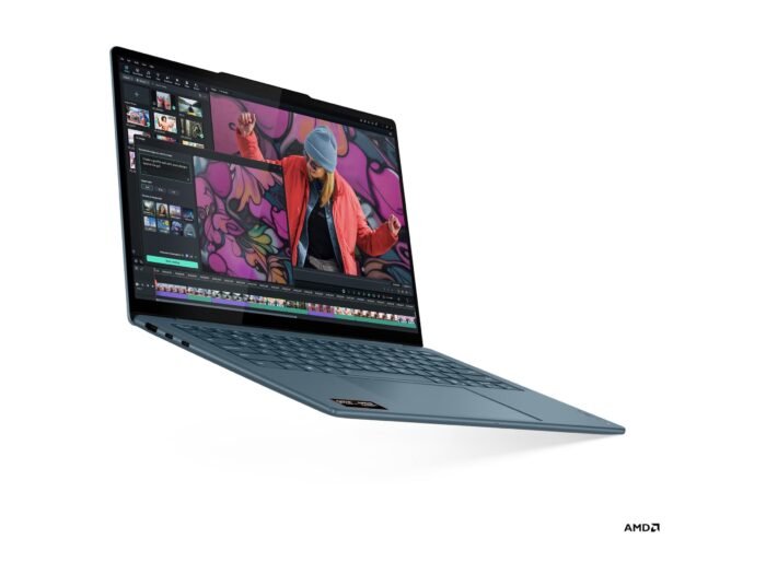 Lenovo Yoga Slim 7 14AKP10 AMD | Tidal Teal | 14 " | OLED | WUXGA | 1920 x 1200 pixels | Glossy | AMD Ryzen AI 5 | 340 | 16 GB | Soldered LPDDR5 | Solid-state drive capacity 512 GB | AMD Radeon 840M Graphics | Windows 11 Home | 802.11be | Bluetooth version 5.4 | Keyboard language English | Keyboard backlit | Warranty 24 month(s) | Battery warranty 12 month(s)