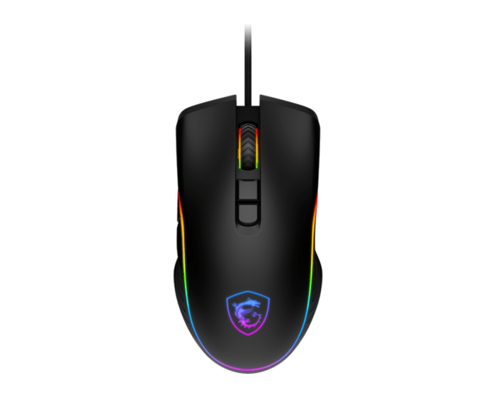 MSI FORGE GM300 Gaming Mouse, optinė, laidinė, 7200 DPI, USB 2.0, Black