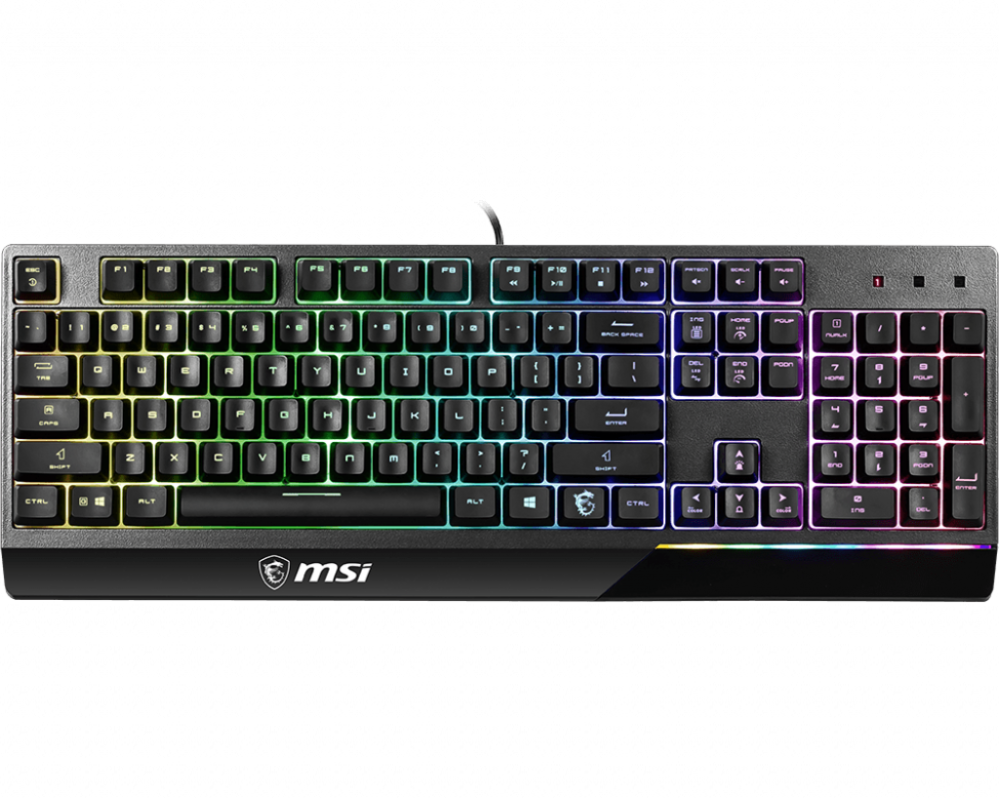 MSI Vigor GK30 žaidimų klaviatūra, laidinė, RGB, US, Black