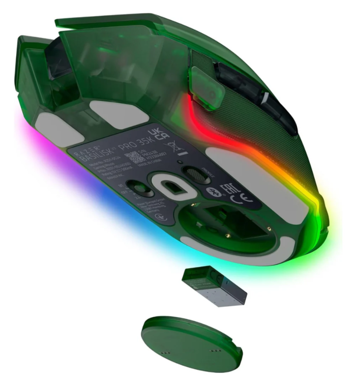 Razer | Basilisk V3 Pro 35K | Gaming Mouse | Wireless/Wired | Phantom Green Edition