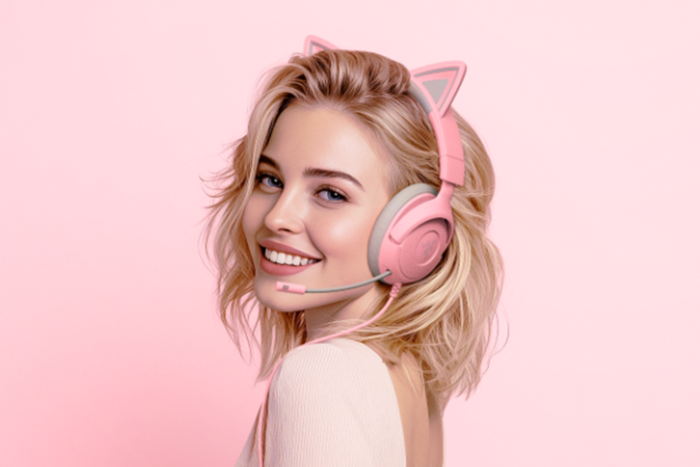 Razer Gaming Headset | Kraken Kitty V3 X | Wired | Over-Ear | Microphone | Quartz
