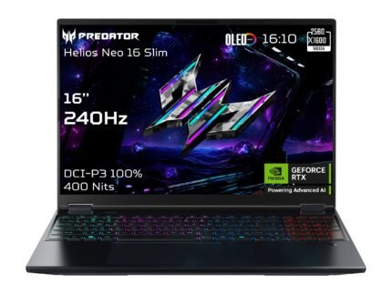 Acer | Predator Helios Neo 16S AI PHN16S-71-96S5 | Black | 16 " | OLED | WQXGA | 240 Hz | Intel Core Ultra 9 | 275HX | 32 GB | DDR5 | Solid-state drive capacity 1000 GB | NVIDIA GeForce RTX 5070 Ti | Windows 11 Home | Keyboard language English | Keyboard backlit | Warranty 24 month(s)