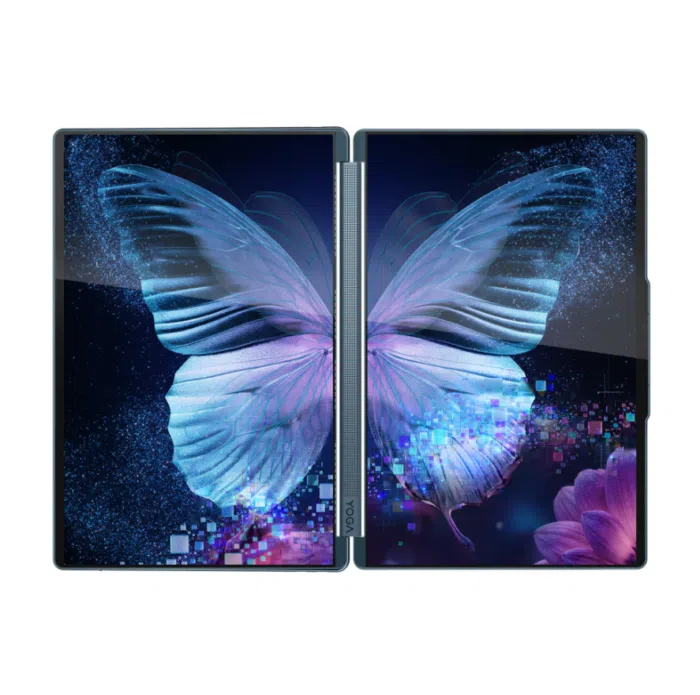 Lenovo Yoga Book 9 14IAH10 Intel | Tidal Teal | 2x14 " | OLED | Touchscreen | 2.8K WQXGA+ | 2880 x 1800 pixels | Intel Core Ultra 7 | 255H | 32 GB | Soldered LPDDR5X | Solid-state drive capacity 1000 GB | Intel Arc 140T GPU | Windows 11 Home | 802.11be | Bluetooth version 5.4 | Keyboard language English | Keyboard backlit | Warranty 24 month(s) | Battery warranty 12 month(s)