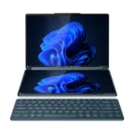 Lenovo Yoga Book 9 14IAH10 Intel | Tidal Teal | 2x14 " | OLED | Touchscreen | 2.8K WQXGA+ | 2880 x 1800 pixels | Intel Core Ultra 7 | 255H | 32 GB | Soldered LPDDR5X | Solid-state drive capacity 1000 GB | Intel Arc 140T GPU | Windows 11 Home | 802.11be | Bluetooth version 5.4 | Keyboard language English | Keyboard backlit | Warranty 24 month(s) | Battery warranty 12 month(s)